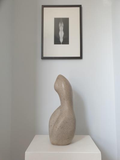 Barbara Hepworth Vintage abstract stone sculpture