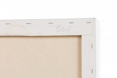 Barbara Kiskovski Abstract Acrylic Brown Wash Painting on Canvas