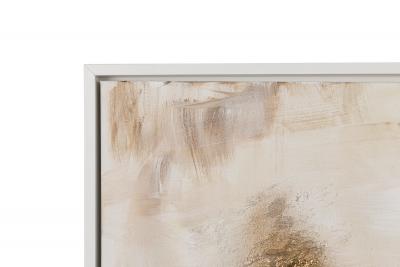 Barbara Kiskovski Abstract Mixed Media Gold Textural Painting on Canvas