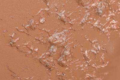 Barbara Kiskovski Mixed Media Metallic Copper Textural Painting on Canvas