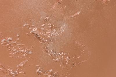 Barbara Kiskovski Mixed Media Metallic Copper Textural Painting on Canvas