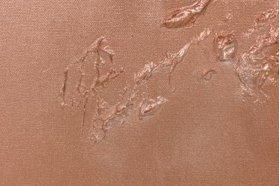 Barbara Kiskovski Mixed Media Metallic Copper Textural Painting on Canvas