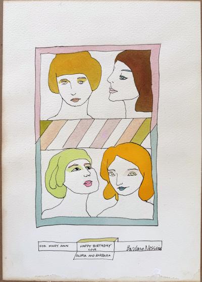 Barbara Nessim Happy Birthday Drawing Love Barbara Nessim and Gloria Steinem