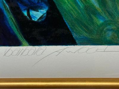 Barbara Wood Art Deco Monumental Oil on Paper USA 20th c 