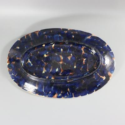 Barbizet French Palissy Majolica Platter with Fish