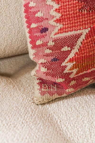 Barbro Nilsson Pillow Nejlikan R d in Wool by Barbro Nilsson 1950