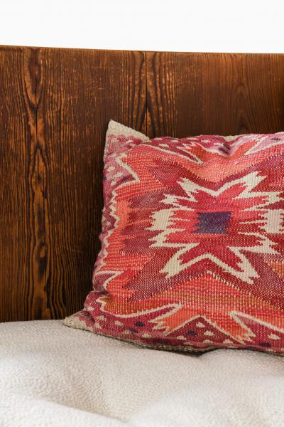 Barbro Nilsson Pillow Nejlikan R d in Wool by Barbro Nilsson 1950
