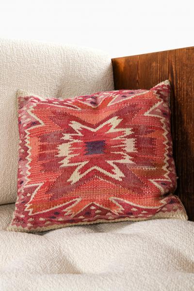 Barbro Nilsson Pillow Nejlikan R d in Wool by Barbro Nilsson 1950