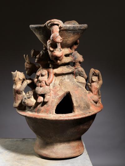 Bariba People Benin Rare Terracotta Ceremonial Vessel