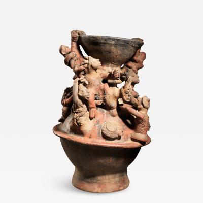 Bariba People Benin Rare Terracotta Ceremonial Vessel