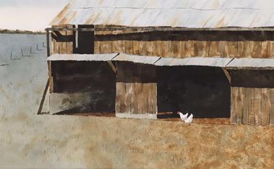 Barn and Chickens