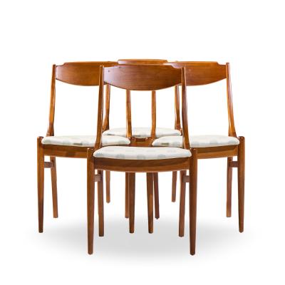 Barney Flagg Barney Flagg for Drexel Parallel Mid Century Walnut Dining Chairs Set of 4