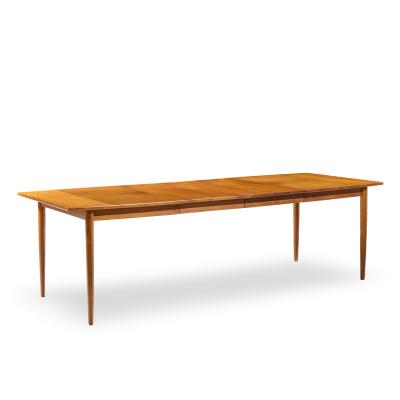 Barney Flagg Barney Flagg for Drexel Parallel Walnut Expanding Dining Table with 2 Leaves
