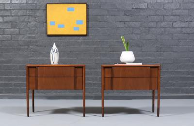 Barney Flagg Mid Century Modern Parallel Night Stands by Barney Flagg for Drexel