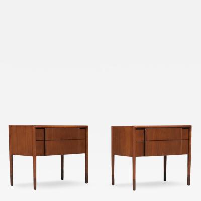 Barney Flagg Mid Century Modern Parallel Night Stands by Barney Flagg for Drexel