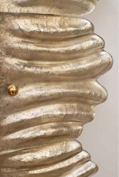 Barocco style Gilded Leaf Silver Leaf Murano Glass Mirror