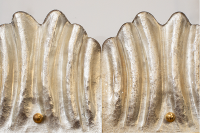 Barocco style Gilded Leaf Silver Leaf Murano Glass Mirror