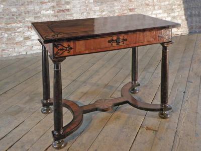 Baroque 17th Century Italian or Maltese Marquetry Center table or Desk