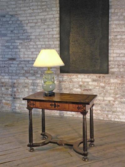 Baroque 17th Century Italian or Maltese Marquetry Center table or Desk