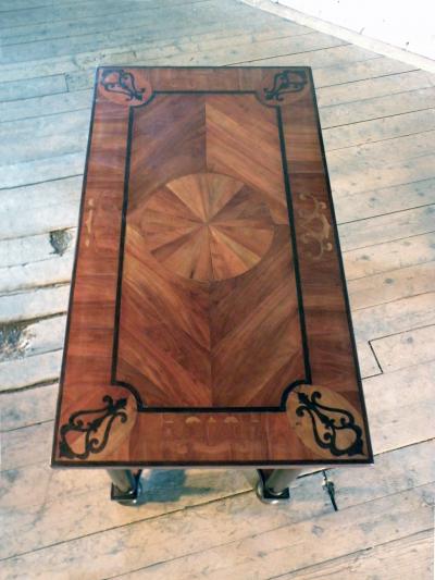Baroque 17th Century Italian or Maltese Marquetry Center table or Desk
