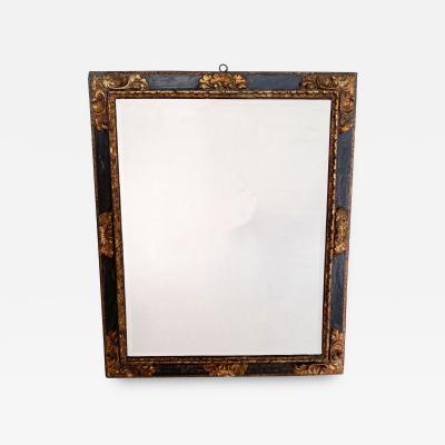 Baroque Carved Gilt and Painted Frame with Later Mirror Italy 18th century