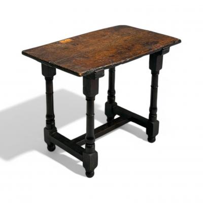 Baroque Continental Oak Rustic Side Table 17th C 