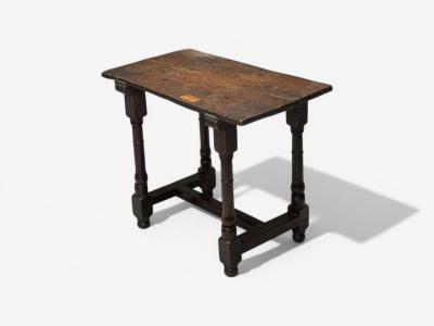 Baroque Continental Oak Rustic Side Table 17th C 