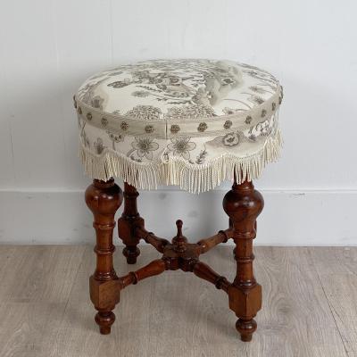 Baroque Oval Stool Italy 19th Century