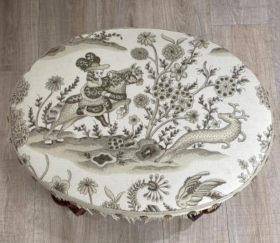 Baroque Oval Stool Italy 19th Century