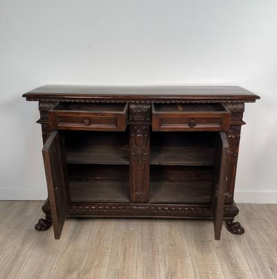 Baroque Style Walnut Credenza in 17th Century Style circa 1870