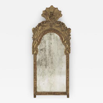 Baroque Swedish Giltwood Mirror