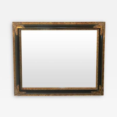 Baroque style Ebony Wall Mirror with Tortoise Gilt Design Frame