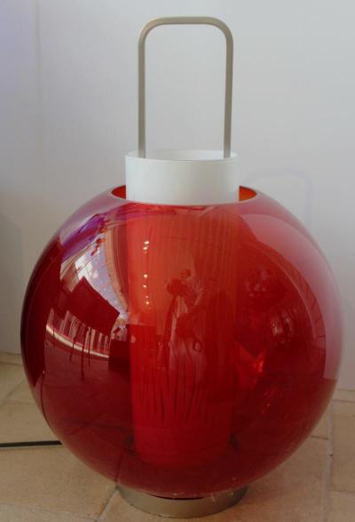 Barovier Toso Red Lanterna Lamp by Barovier Toso
