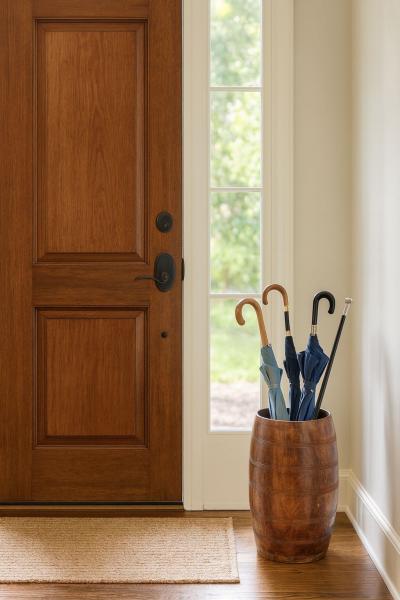Barrel Carved from Solid Wood Block