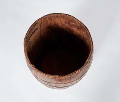 Barrel Carved from Solid Wood Block