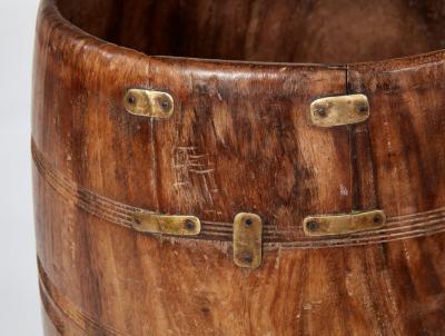 Barrel Carved from Solid Wood Block