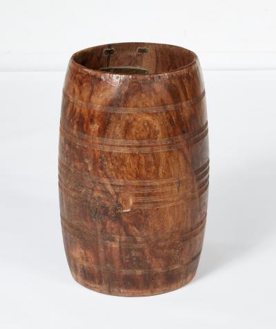 Barrel Carved from Solid Wood Block