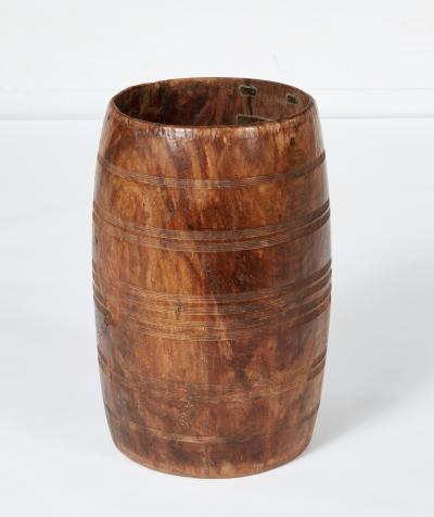 Barrel Carved from Solid Wood Block