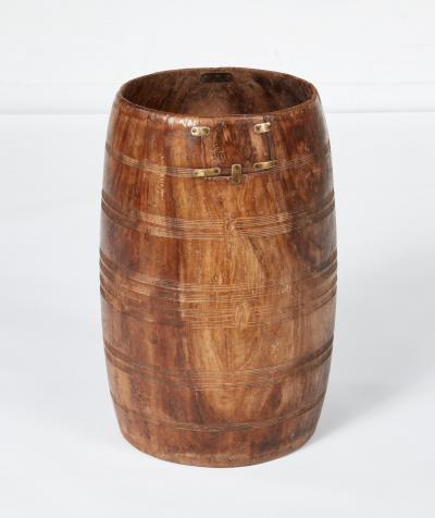 Barrel Carved from Solid Wood Block