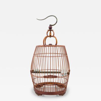Barrel Form Bamboo Birdcage