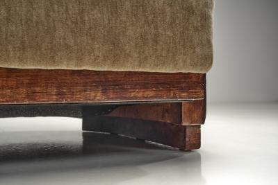 Barrel Shaped Art Deco Armchair Europe ca 1930s