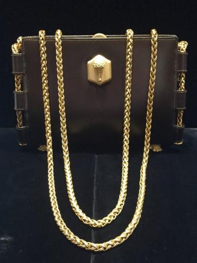 Barry Kieselstein Cord Barry Kieselstein Cord Brown Lux Leather Extra Long Double Chain Poc