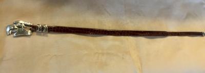 Barry Kieselstein Cord Barry Kieselstein Cord Large Eagle Head Sterling Alligator Belt
