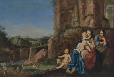 Bartholomeus Breenbergh Landscape with the Rest on the Flight to Egypt