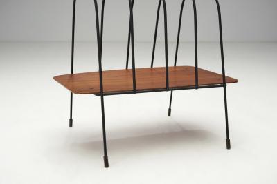 Bas Van Pelt Bas van Pelt Black Lacquered Metal Magazine Rack The Netherlands 1950s