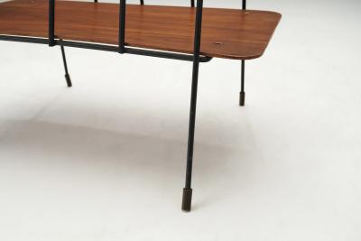 Bas Van Pelt Bas van Pelt Black Lacquered Metal Magazine Rack The Netherlands 1950s