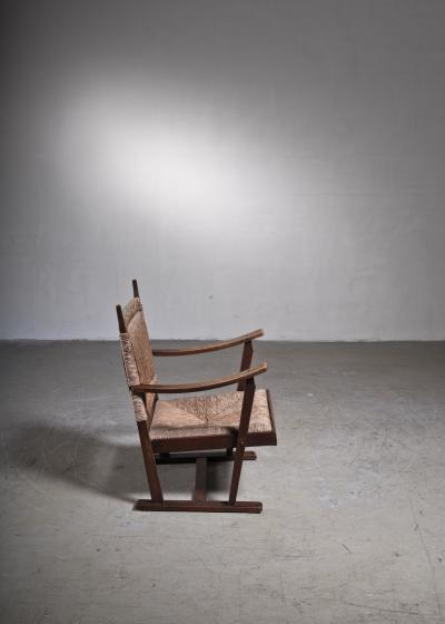 Bas Van Pelt Bas van Pelt early oak and rush chair