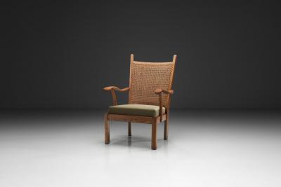 Bas Van Pelt Cane Back Armchair by Bas van Pelt Attr The Netherlands 1940s