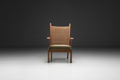 Bas Van Pelt Cane Back Armchair by Bas van Pelt Attr The Netherlands 1940s