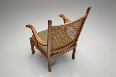 Bas Van Pelt Cane Back Armchair by Bas van Pelt Attr The Netherlands 1940s